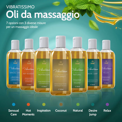 Vibratissimo “Hot Moments”: olio da massaggio riscaldante e lenitivo, 100 ml