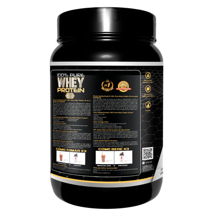 Healthy FUSION Whey protein 100% pura | Proteine whey + collagene + magnesio | Proteine del siero di latte isolate per lo sviluppo muscolare | Massa muscolare pulita | 1000 g (Cioccolato)