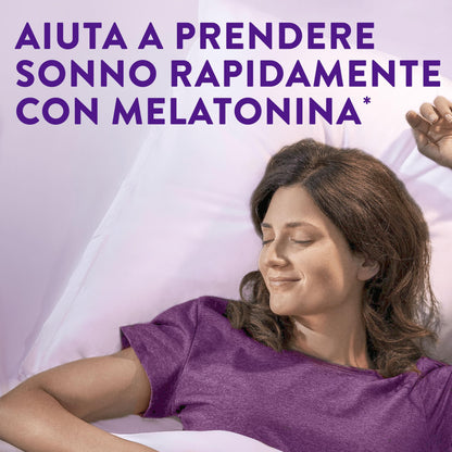 ZzzQuil Natura Melatonina Integratore per Dormire, Gusto Mango e Banana, Con Valeriana, Camomilla, Vitamina B6 e Estratti alle Erbe, 72 Gommose