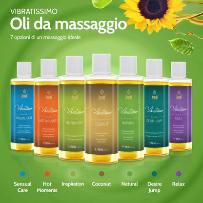 Vibratissimo “Hot Moments”: olio da massaggio riscaldante e lenitivo, 100 ml