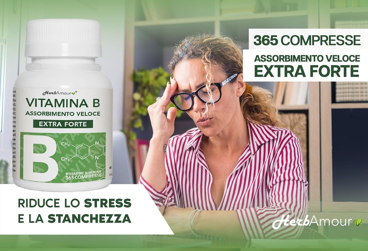 VITAMINA B EXTRA FORTE I 365 Compresse (Scorta Per 12 Mesi)| Complex di Vitamina B con Vitamina B1, B2, B3, B5, B6, B12, con Biotina, Acido Folico e Vitamina B12