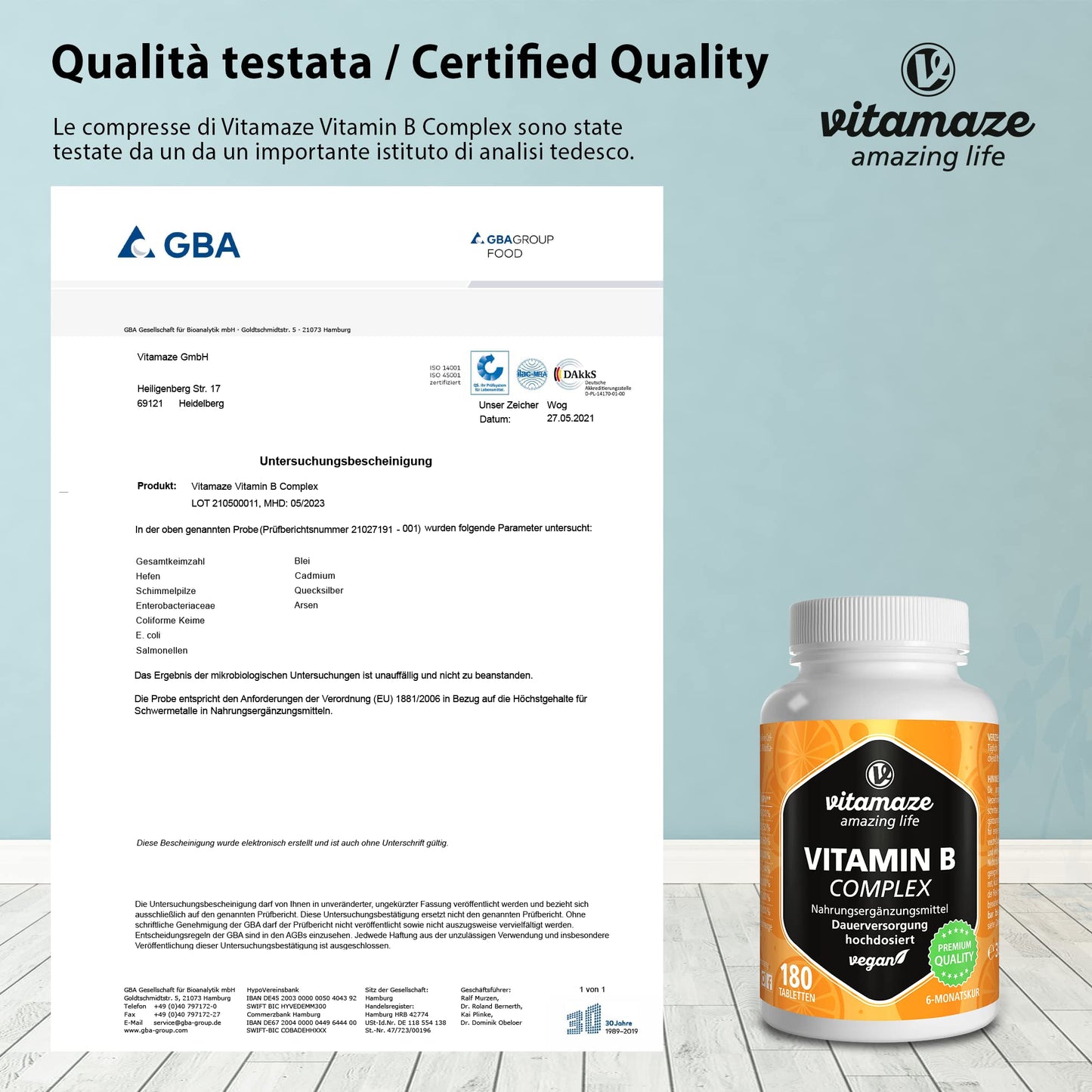 Vitamaze® Biotina Capelli + Selenio + Zinco, 365 Compresse (1 Anno) Crescita di Capelli, Pelle e Unghie Sani, Vitamina B7, Integratori per Capelli, Qualità Tedesca