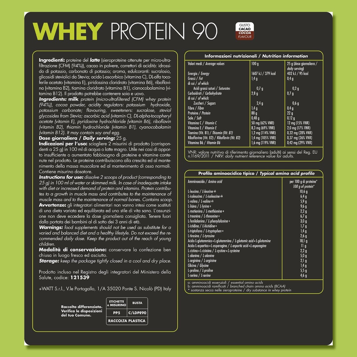 Whey Protein 90 Doypack 750 g cacao