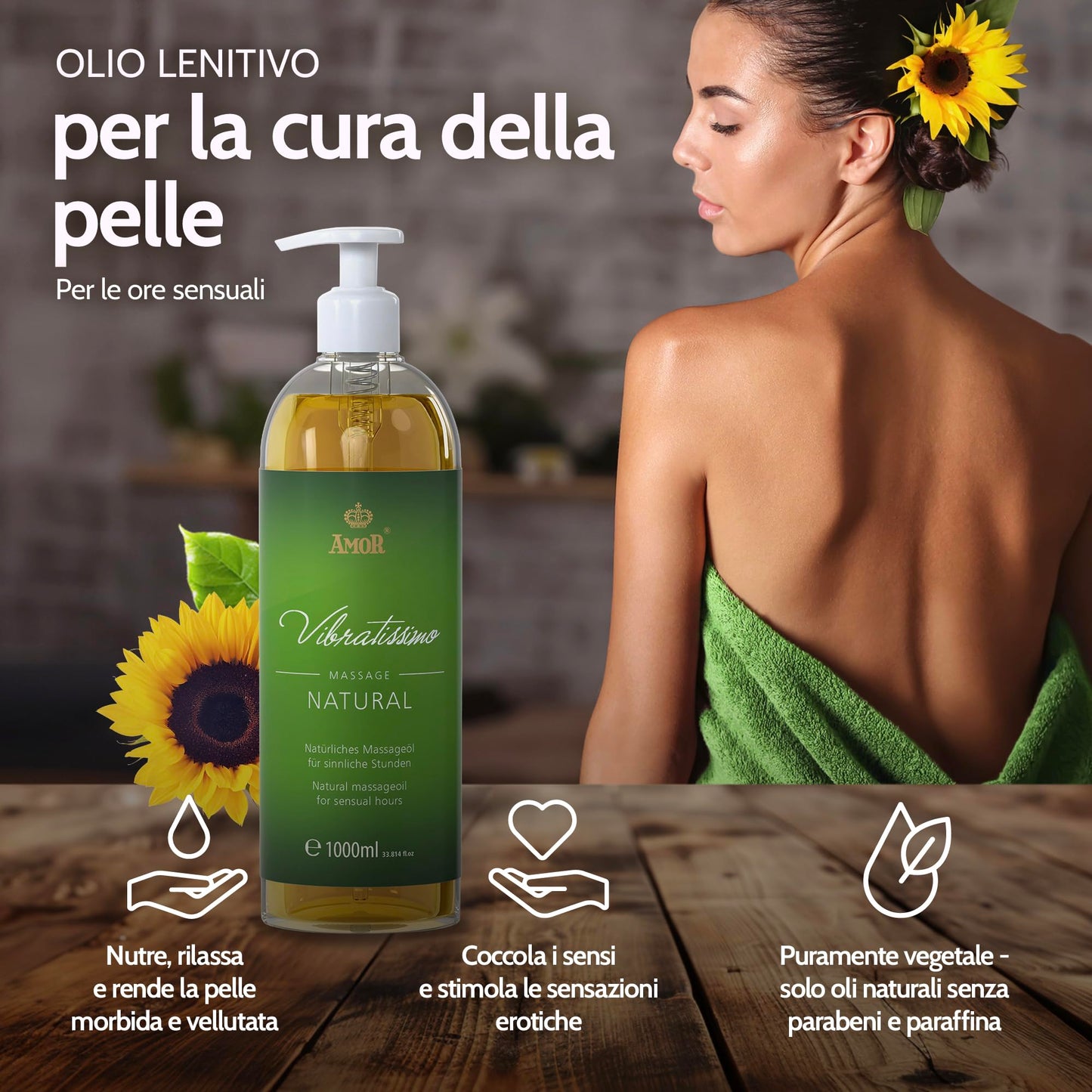 Vibratissimo “Hot Moments”: olio da massaggio riscaldante e lenitivo, 100 ml