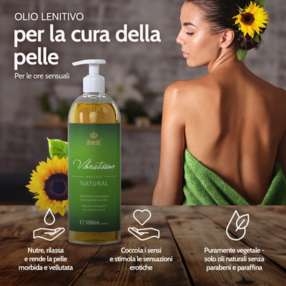 Vibratissimo “Hot Moments”: olio da massaggio riscaldante e lenitivo, 100 ml