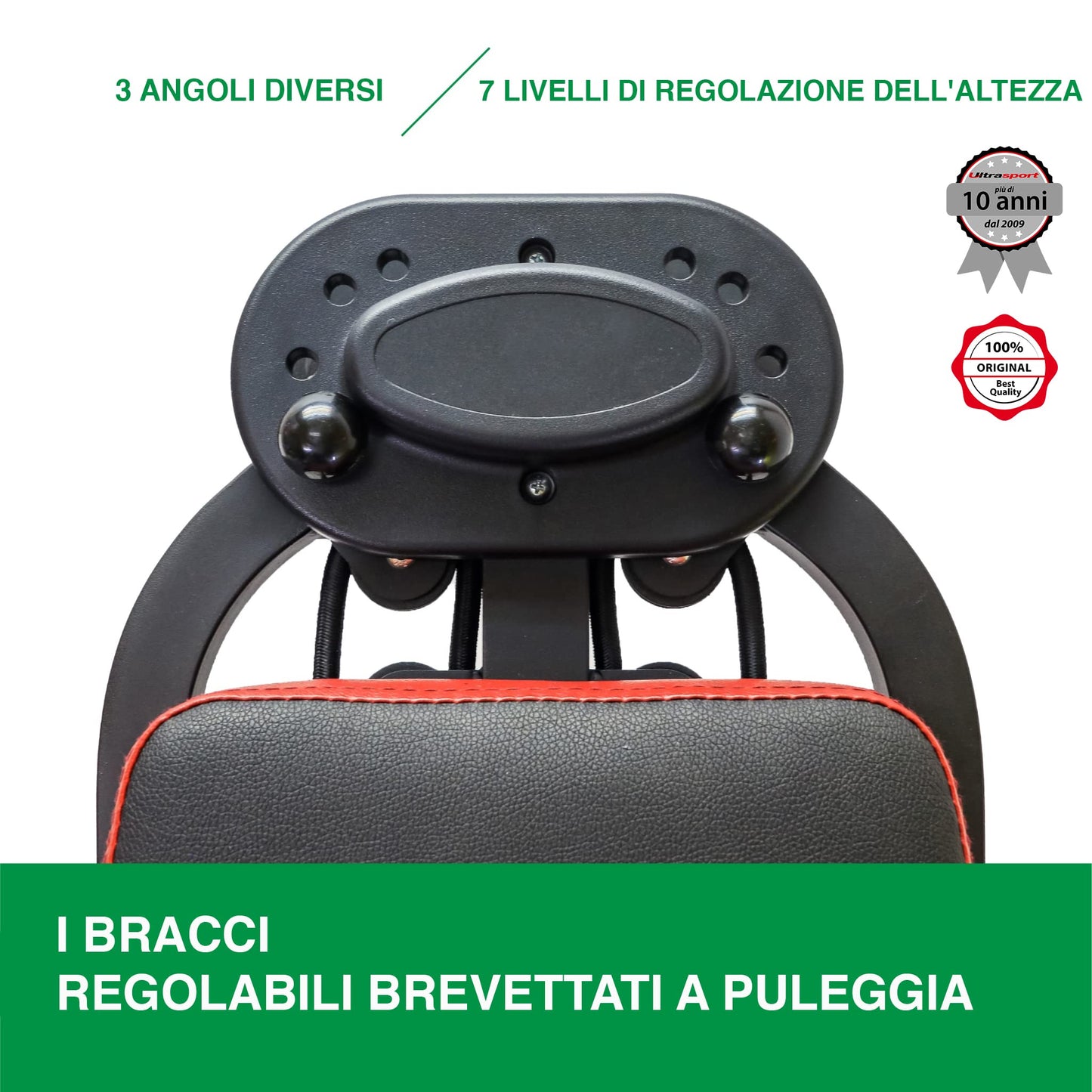 Ultrasport panca pesi, multifunzionale, pieghevole, panca piana, panca per sedersi, regolabile in 18 posizioni, idrorepellente, adatta, allenatrice per addominali, capacità di carico fino a 500 kg