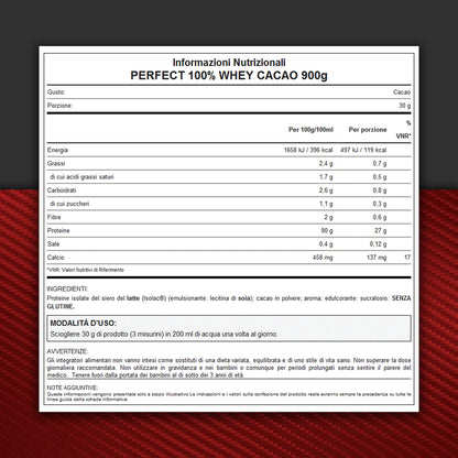 WHY SPORT PERFECT 100% WHEY - Proteine Whey - Proteine Isolate - Proteine in Polvere con Aminoacidi Essenziali per la Massa Muscolare - Gusto Cioccolato al Latte - 900 gr