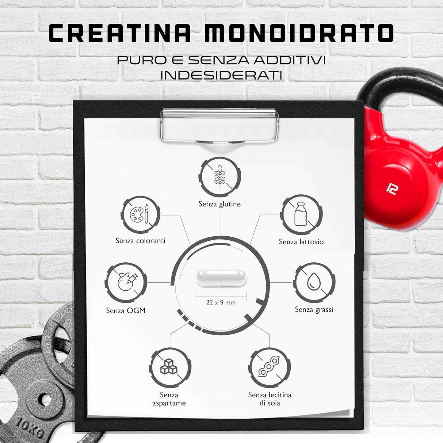 Creatine Ultra Caps - 420 capsule con 1250 mg ciascuna di creatina monoidrato pura - Premium: Ultrafine + Mesh Factor di 200 - Dose elevata