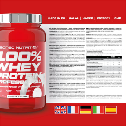 Scitec Nutrition 100% Whey Protein Professional - Potenziato con aminoacidi extra ed enzimi digestivi - Senza glutine - Senza olio di palma, 2.35 kg, Cioccolato