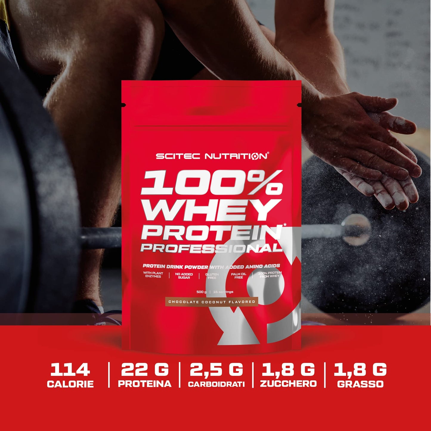 Scitec Nutrition 100% Whey Protein Professional - Potenziato con aminoacidi extra ed enzimi digestivi - Senza glutine - Senza olio di palma, 2.35 kg, Cioccolato