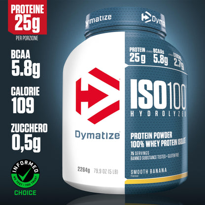 Dymatize ISO 100 Hydrolyzed Gourmet Chocolate 932g - Proteine del siero di latte idrolizzate e isolate in polvere