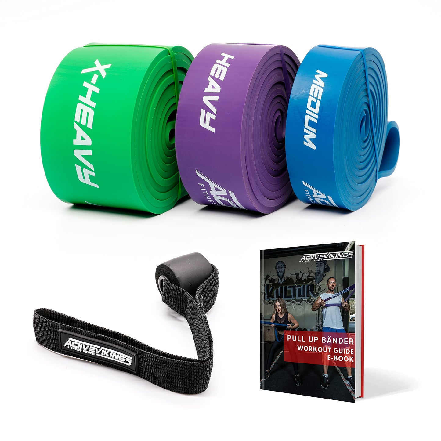 ActiveVikings® - Fasce da Fitness Pull-Up, perfette per Lo Sviluppo Muscolare