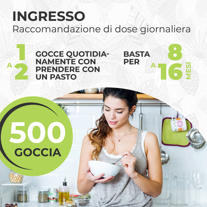 Vitamina E - 100 I.E - 500 gocce = 50 ML - Premium: D-alfa-tocoferolo bioattivo naturale dai semi di girasole - Altamente dosato - Vegan