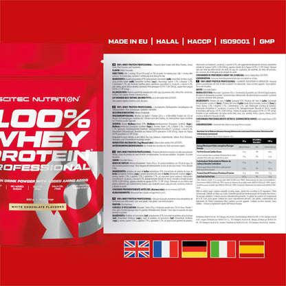 Scitec Nutrition 100% Whey Protein Professional - Potenziato con aminoacidi extra ed enzimi digestivi - Senza glutine - Senza olio di palma, 2.35 kg, Cioccolato