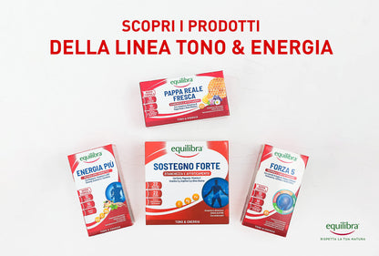 equilibra Integratori Alimentari, Sostegno Forte, Integratore con Creatina, Arginina, Vitamine C, B1, per Incrementare le Prestazioni Fisiche, con Succo Concentrato di Arancio, 22 Bustine Monodose