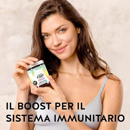 Caramelle Gommose Multivitaminico - Vegano e Senza Zucchero - 90 Gummies - Vitamine contro la Stanchezza, con Vitamina A, C, D, B6, B9 e B12 - Boost Difese Immunitarie - 3 Mesi - Bears with Benefits