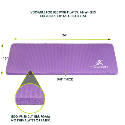 ProsourceFit Yoga Knee Pad and Elbow Cushion 15mm (5/8”) Fits Standard Mats for Pain Free Joints in Yoga, Pilates, Floor Workouts