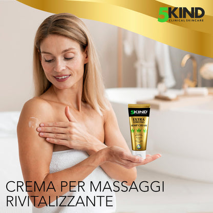 5kind crema canapa extra forte 100 ml - Crema Muscolare Idratante e Ricca Di Estratti Naturali. Calma Piedi, Spalle e Ginocchia