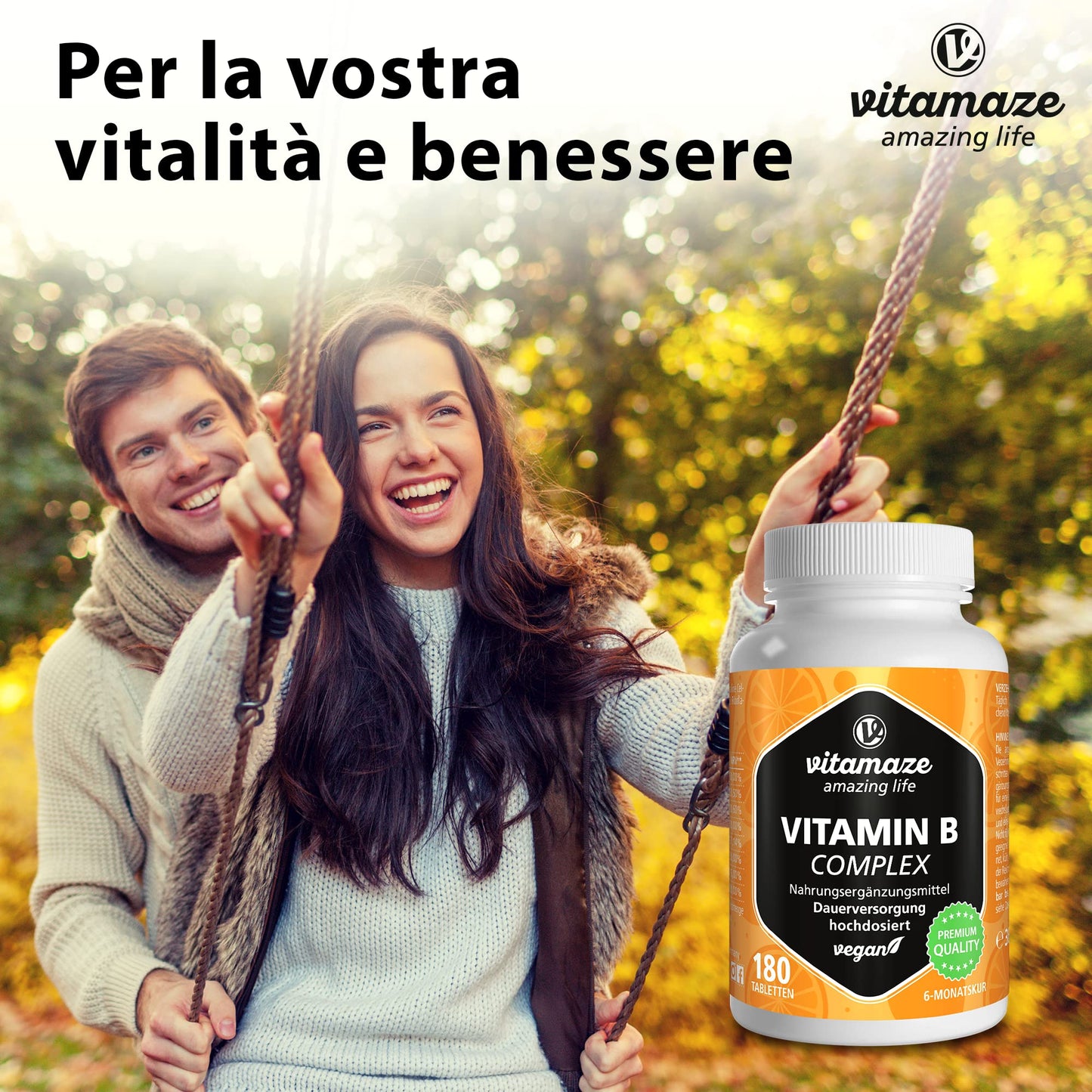 Vitamaze® Biotina Capelli + Selenio + Zinco, 365 Compresse (1 Anno) Crescita di Capelli, Pelle e Unghie Sani, Vitamina B7, Integratori per Capelli, Qualità Tedesca