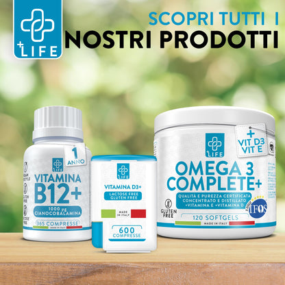 Acido Folico 400 mg Con B12 160 Compresse PiuLife® 1 Al Giorno, Folina Integratore Acido Folico E Vitamina B12, Energia Contro Stanchezza E Affaticamento, Mamma