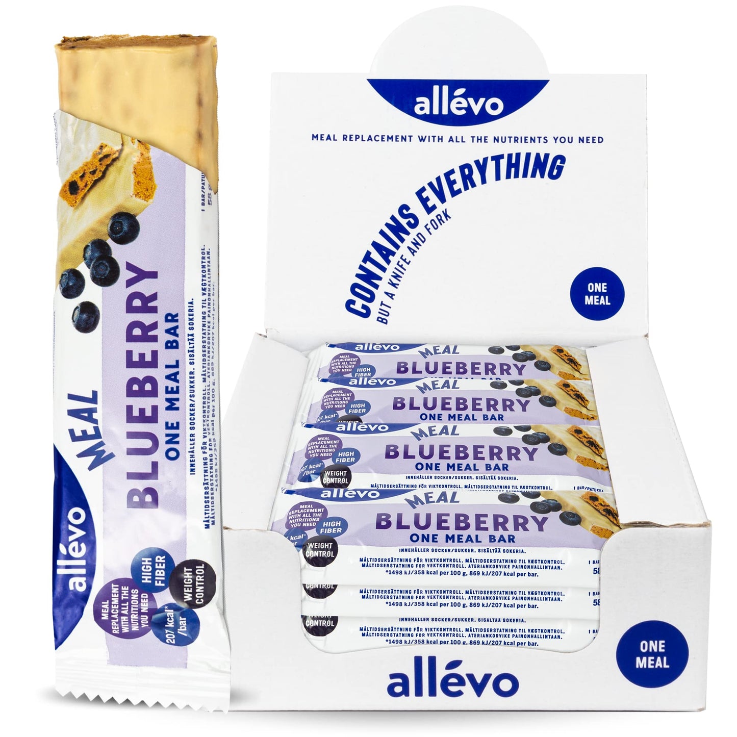 Barretta One Meal Allevo | Caramello Mou | Pasto Sostitutivo Sano e Gustoso | Barrette Energetiche Sostituto Pasto per il Controllo del Peso | Alpha Foods