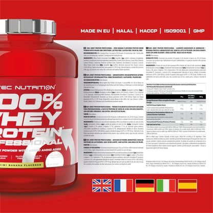 Scitec Nutrition 100% Whey Protein Professional - Potenziato con aminoacidi extra ed enzimi digestivi - Senza glutine - Senza olio di palma, 2.35 kg, Cioccolato