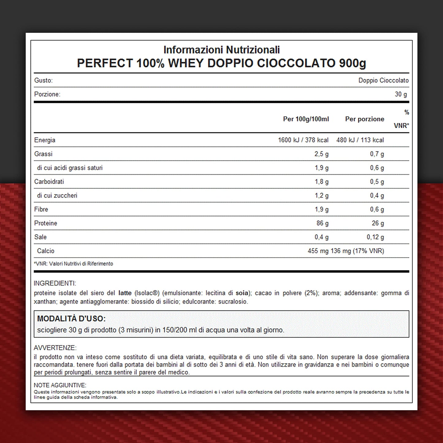 WHY SPORT PERFECT 100% WHEY - Proteine Whey - Proteine Isolate - Proteine in Polvere con Aminoacidi Essenziali per la Massa Muscolare - Gusto Cioccolato al Latte - 900 gr