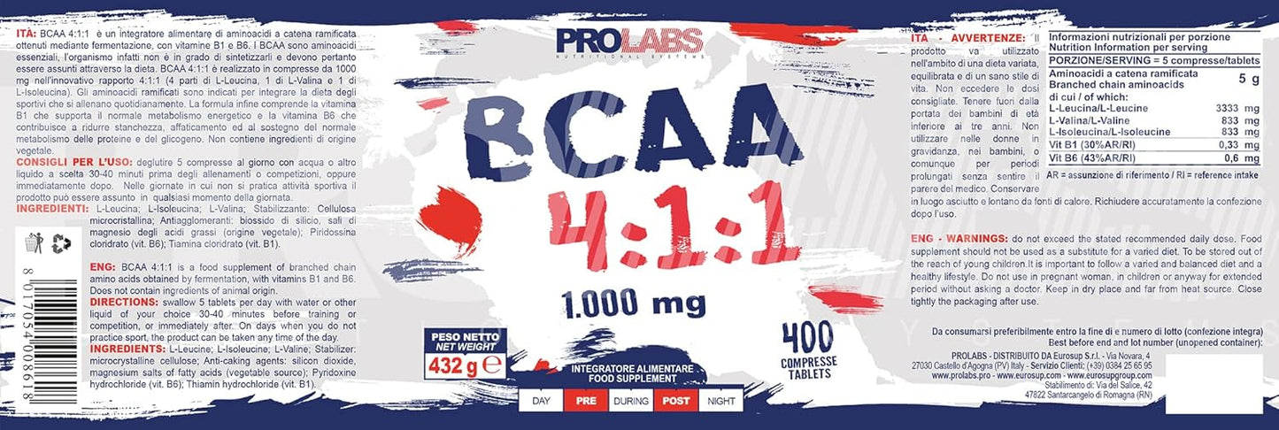 Prolabs Egg Protein 750 gr (cacao) + Bcaa 411, 150 compresse - proteine uovo + aminoacidi ramificati