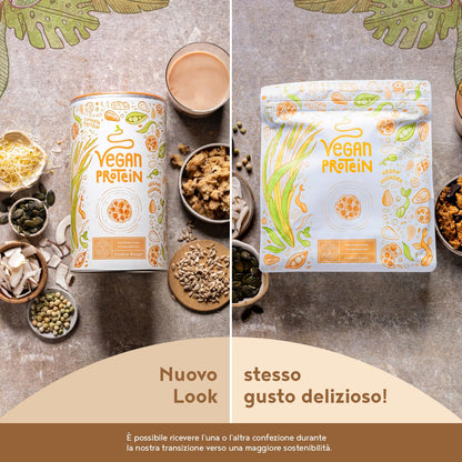 Proteine in Polvere Vegane | Gusto Cioccolato | 21g Proteine | Proteine Vegetali Isolate in Polvere di Pisello, Riso, Girasole e Soia | Massa Muscolare | 1.2kg Vegan Protein Powder | Alpha Foods