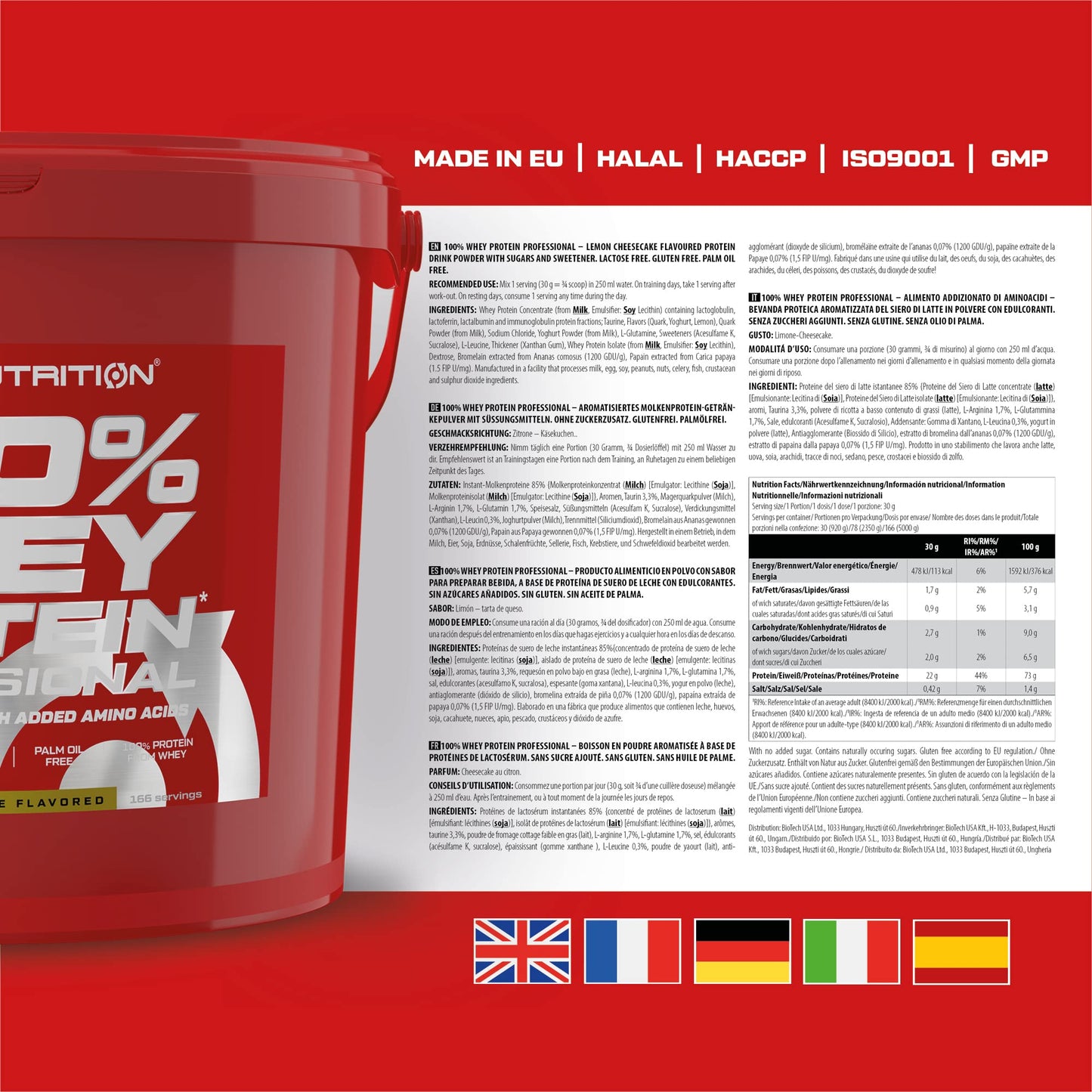 Scitec Nutrition 100% Whey Protein Professional - Potenziato con aminoacidi extra ed enzimi digestivi - Senza glutine - Senza olio di palma, 2.35 kg, Cioccolato