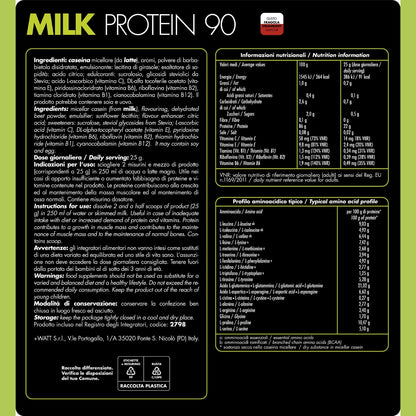 Milk Protein 90 - Proteina a Lento Assorbimento- Formato: 750 g - Gusto: Cacao