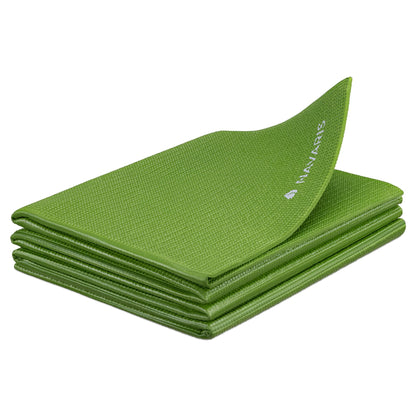 Navaris Tappetino Yoga Pieghevole Anti-Scivolo - Tappeto Sottile 4mm in Morbido Memory-Foam - Ginnastica o Esercizi Pilates in Viaggio Parco Palestra