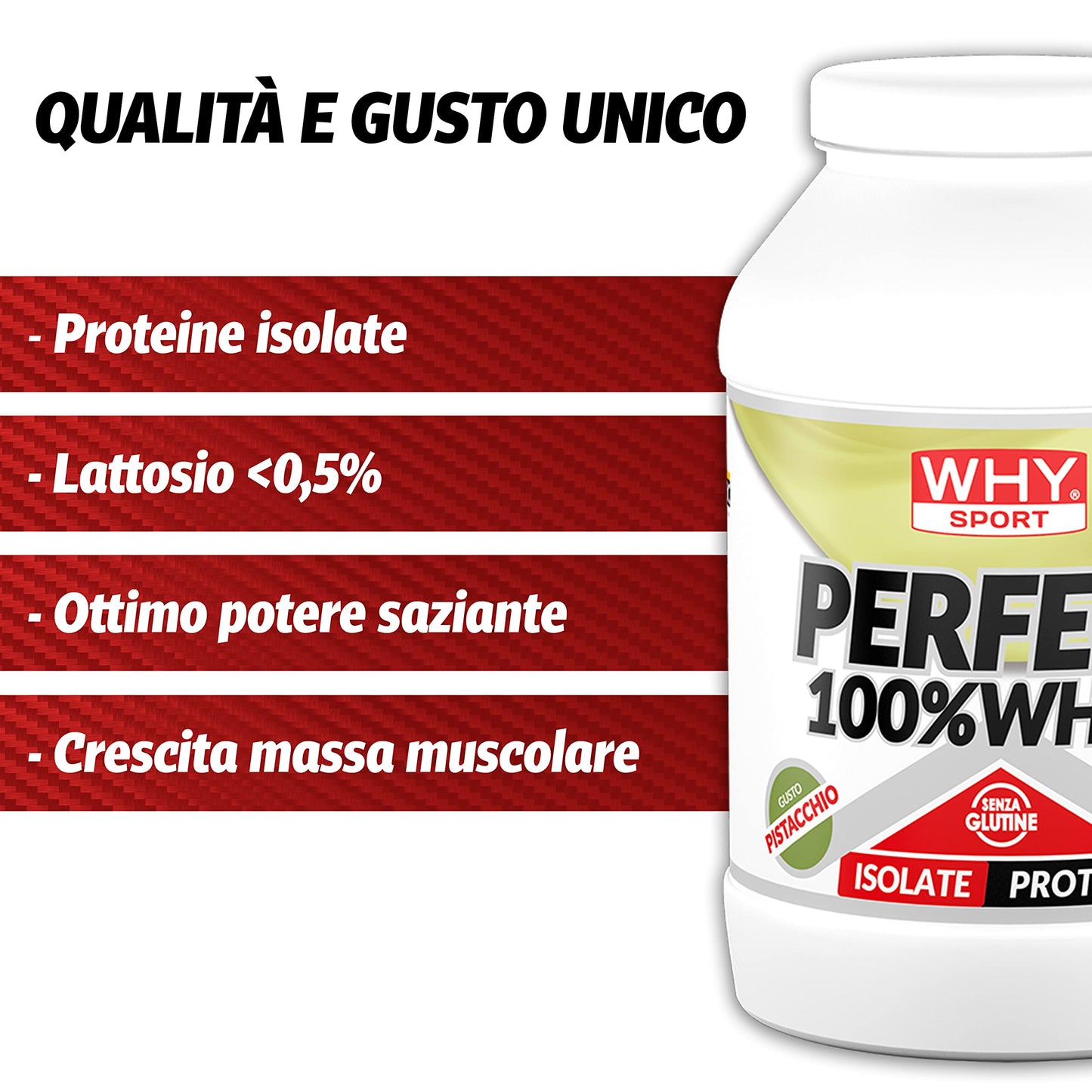 WHY SPORT PERFECT 100% WHEY - Proteine Whey - Proteine Isolate - Proteine in Polvere con Aminoacidi Essenziali per la Massa Muscolare - Gusto Cioccolato al Latte - 900 gr