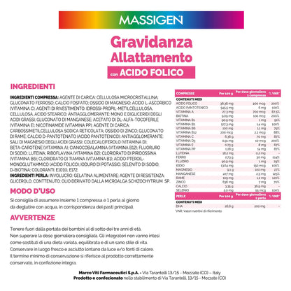 MASSIGEN Daylyvit, Multivitaminico e Multiminerale per Gravidanza e Allattamento, 54 g, Compressa