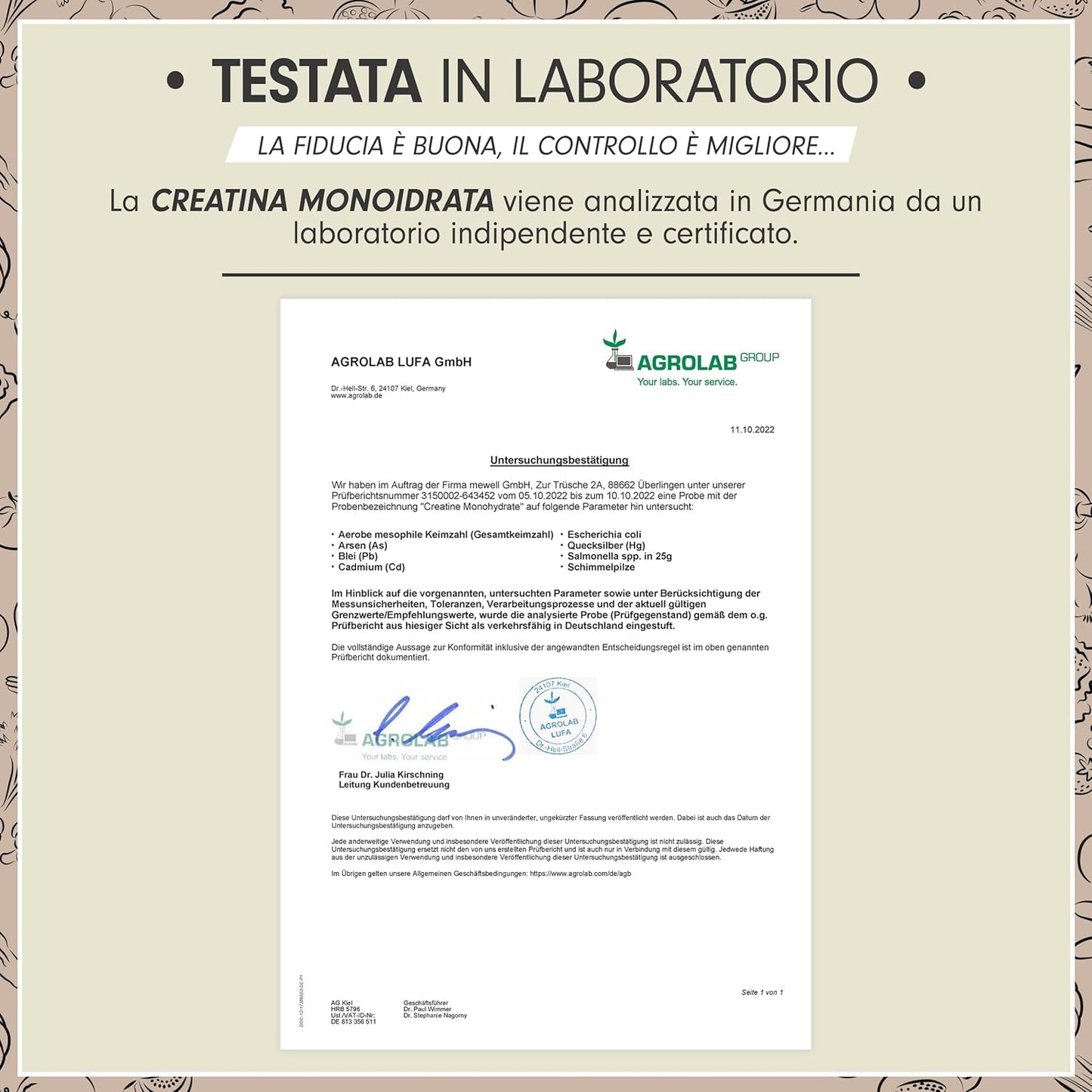 Creatina monoidrata polvere 500g - Creatina monoidrato micronizzata ad alto dosaggio - Creatina pura in polvere senza additivi, 100% vegana - testata in laboratorio, con certificato - per 146 giorni