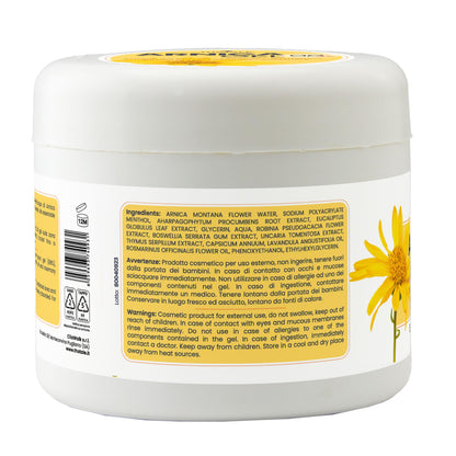 Arnica per cavalli uso umano e Artiglio del Diavolo 500 ml, Gel Extra Forte 98%, crema per massaggi a muscoli e articolazioni, effetto freddo, non irrita, non arrossa, non unge, 100% made in Italy