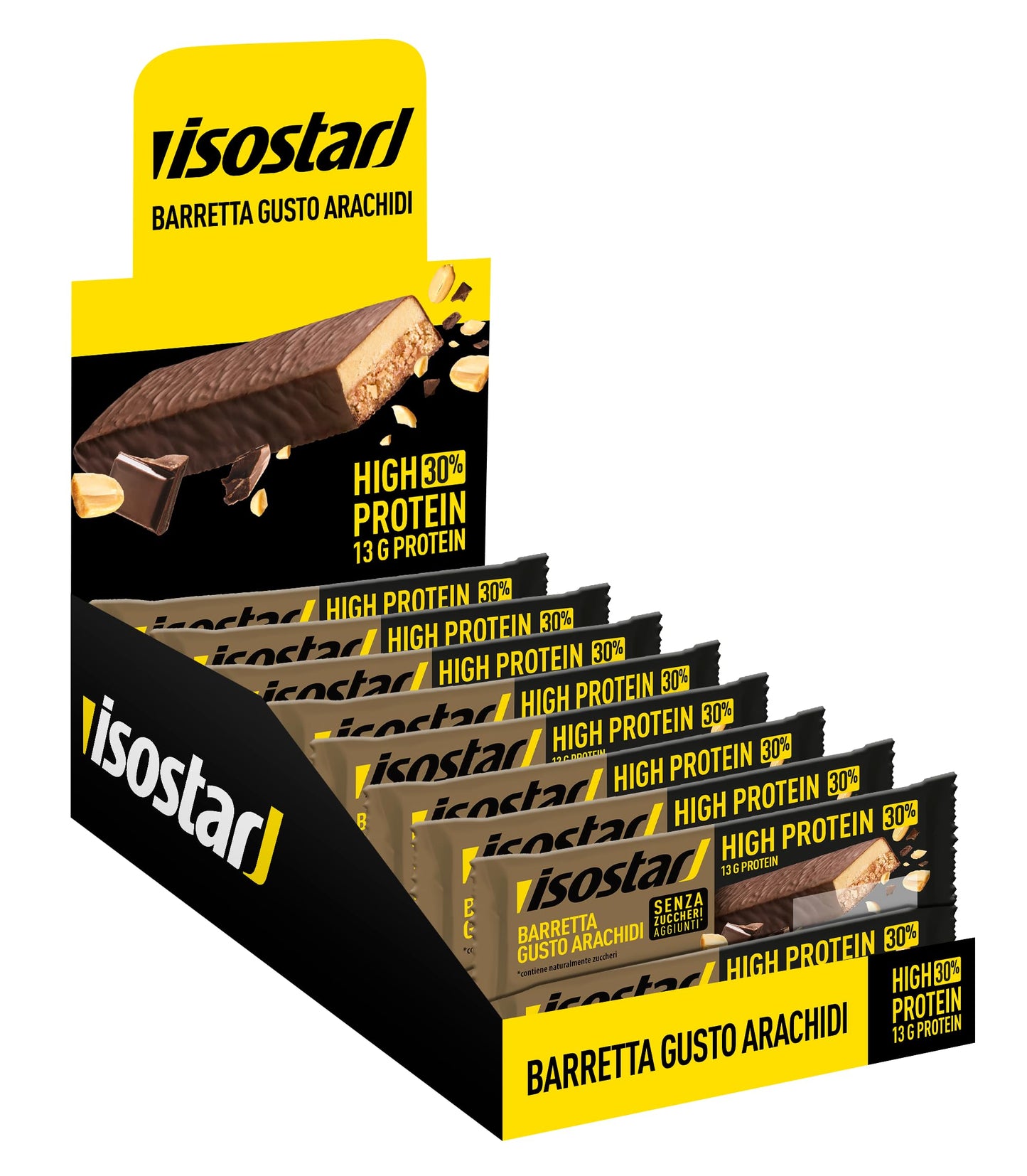 Isostad Barrette High Protein 30 gusto Chocolate Crispy, bars proteiche per lo sport – 16 confezioni x 55g