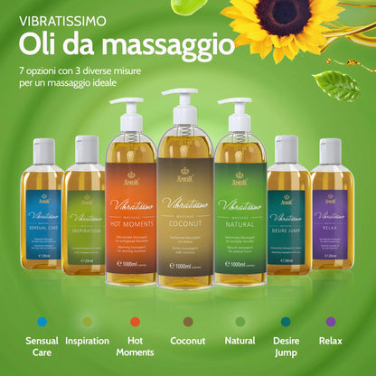 Vibratissimo “Hot Moments”: olio da massaggio riscaldante e lenitivo, 100 ml