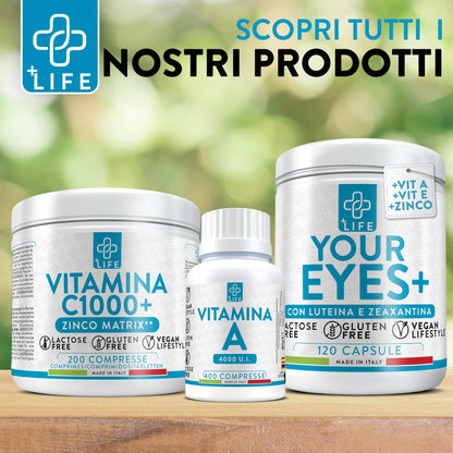 Vitamina E Pura 365 Dosi PiuLife® 60mg Per Compressa 89UI, Integratore Vitamina E Per Viso Pelle, Occhi Vista, Vitamine Per Capelli, Benessere Antiossidanti Integratori