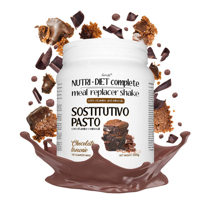 PASTO SOSTITUTIVO NUTRI DIET complete al gusto di LATTE e BISCOTTI Line@diet | 500g, 14 PASTI completi | ricco di vitamine e minerali