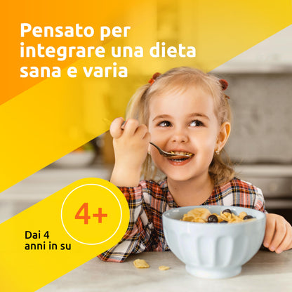 Supradyn Junior Vitamine Gommose Multivitaminico Bambini con Omega 3, Colina, B6, B12, Vitamina C e Niacina, per Integrare l'Alimentazione e Sostenere le Difese immunitarie, 60 Caramelle Gommose