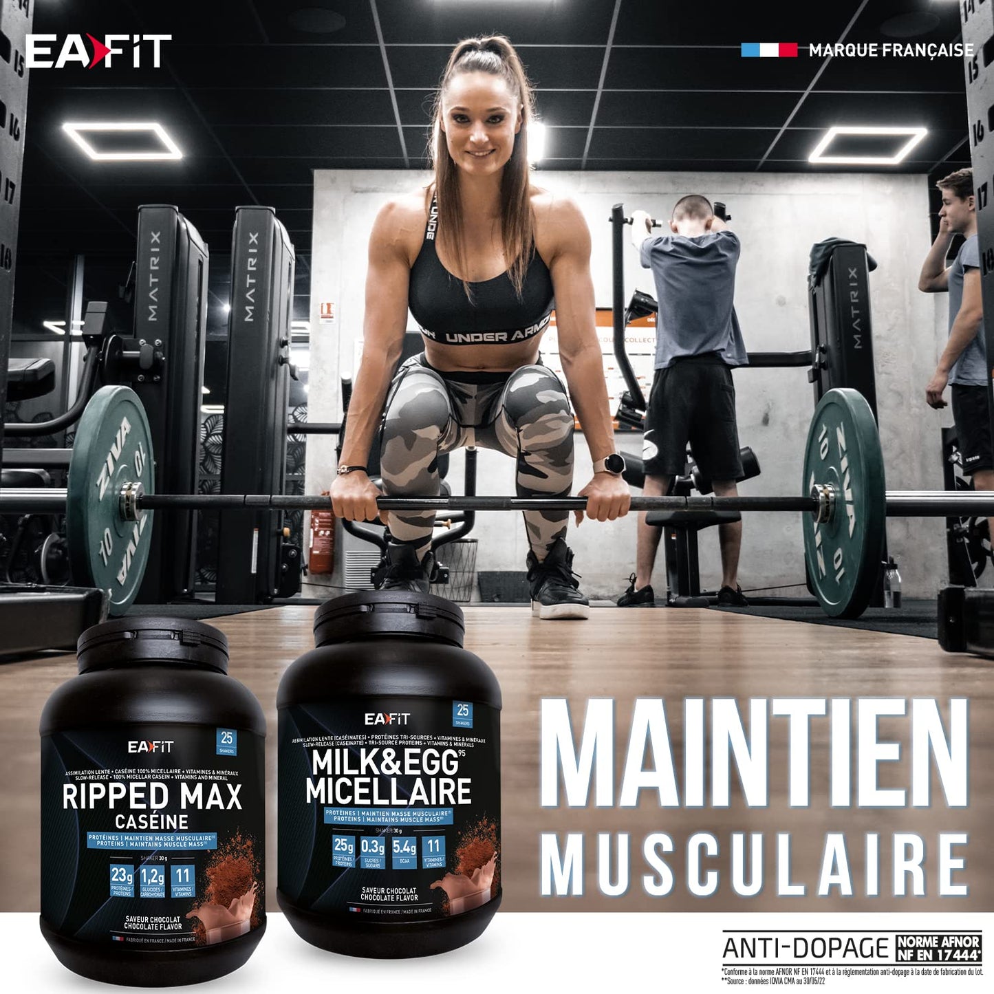 EAFIT Milk & Egg Micellar, latte Uovo Micellare, Proteine della Caseina, Proteine per il Bodybuilding, Mantenimento della Massa Muscolare, Assimilazione Lenta, Gusto Cioccolato, 2,2 kg