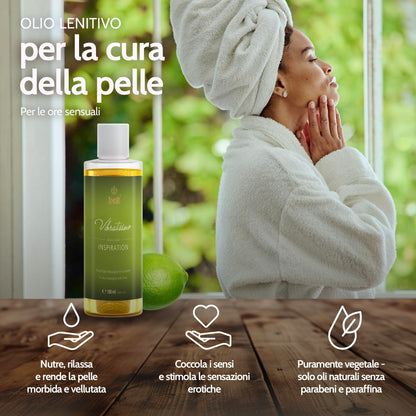 Vibratissimo “Hot Moments”: olio da massaggio riscaldante e lenitivo, 100 ml