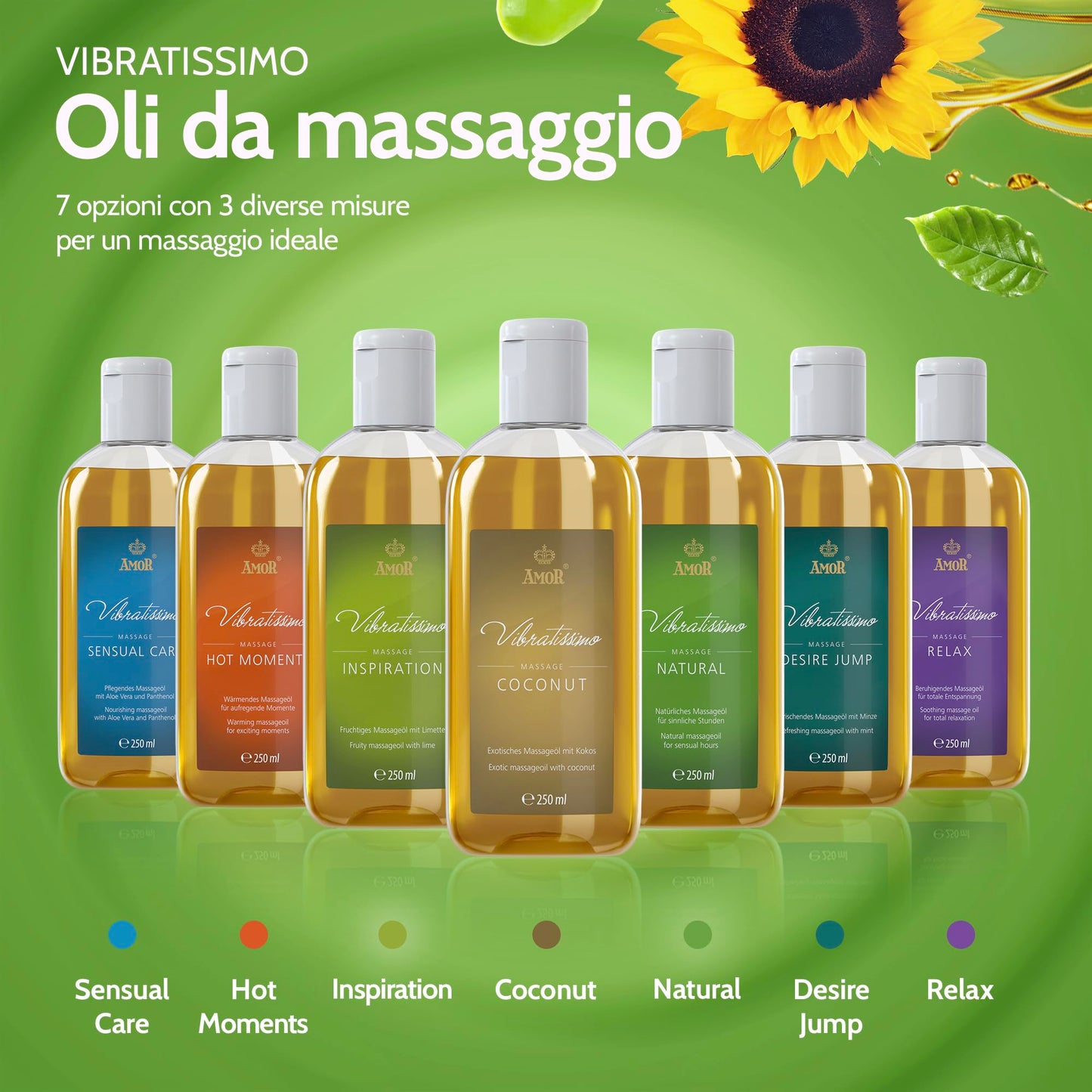 Vibratissimo “Hot Moments”: olio da massaggio riscaldante e lenitivo, 100 ml