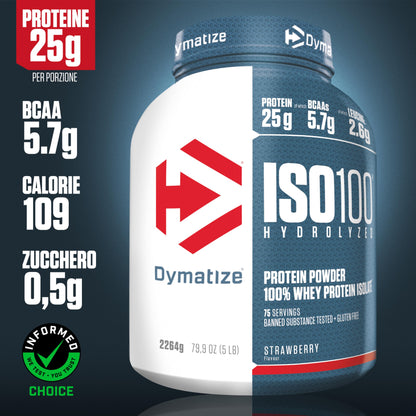 Dymatize ISO 100 Hydrolyzed Gourmet Chocolate 932g - Proteine del siero di latte idrolizzate e isolate in polvere