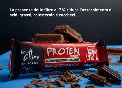 1 Attimo in Forma | 24 Barrette Proteiche Crema di Cacao 32% Protein Bar 50 grammi - Proteine del Latte Snack Spuntino