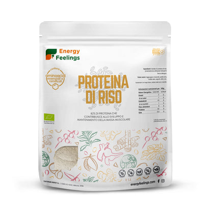 F Energy Feelings Proteine di Piselli in Polvere BIO 1 Kg / 82% Proteine Vegetali/Proteine Vegane Massa Muscolare e Dimagrire/Senza Zuccheri Aggiunti, Lattosio né Glutine