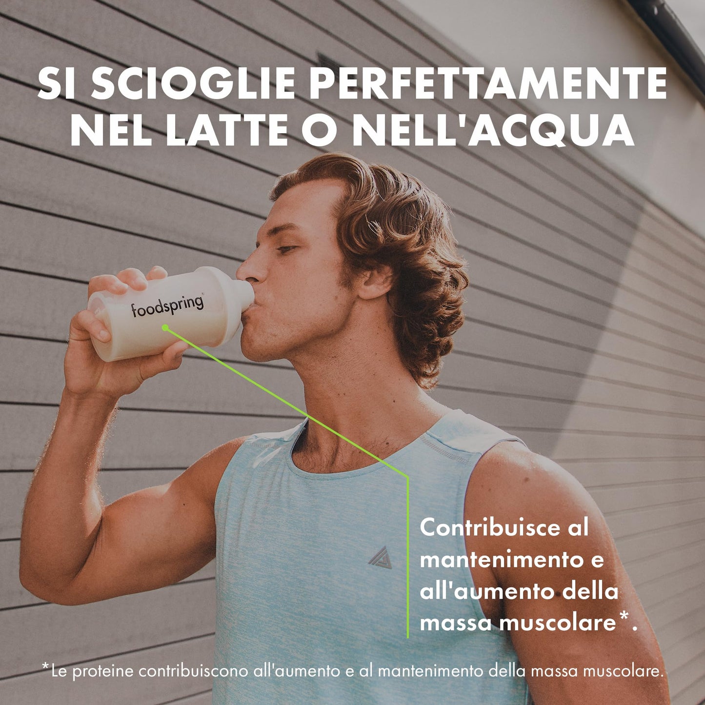 foodspring - Proteine Whey in polvere Cioccolato - Con 21 g di proteine per l'aumento muscolare, perfetta solubilità, ultra-filtrate & ricche di BCAA ed EAA - gusto pieno e delizioso (750 g)