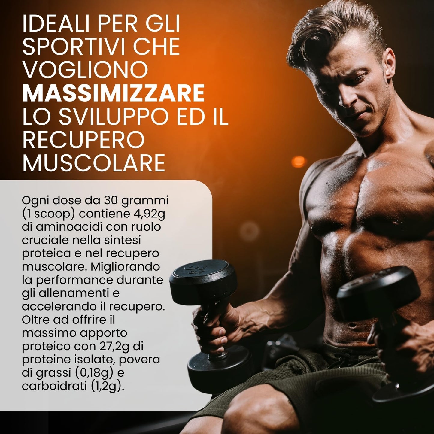 Proteine 100% Isolate WHEY V.B. 104 Gr 1000 Alto Contenuto Proteico Cacao Solo 0,18gr di Grassi 1,2gr di Carboidrati per dose Recupero Muscolare 90% Whey Protein in Polvere Prodotte in Italia