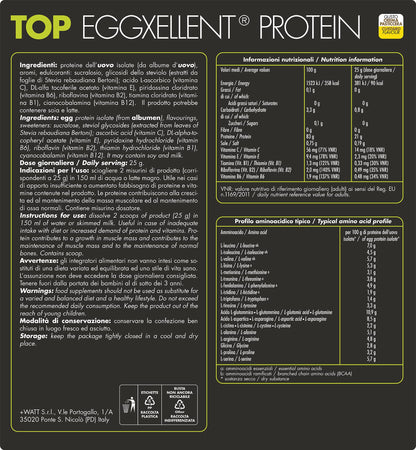 Top Eggxellent Protein - Integratore di Proteine dell'Albume dell'Uovo - Formato: Doypack 750 g - Gusto: Cacao